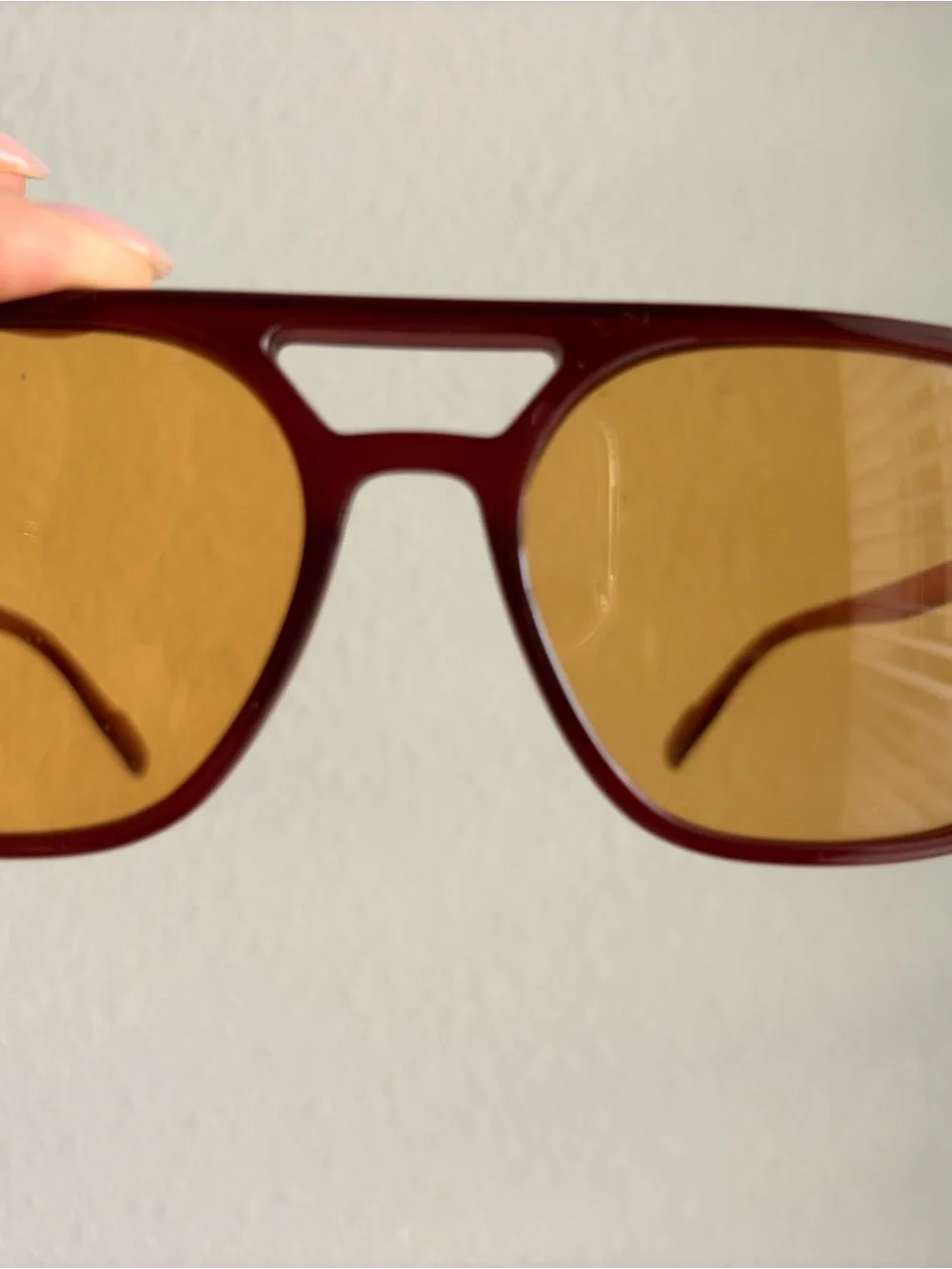 SOJOS Women's Burgundy Frame Sunglasses with Amber Lenses